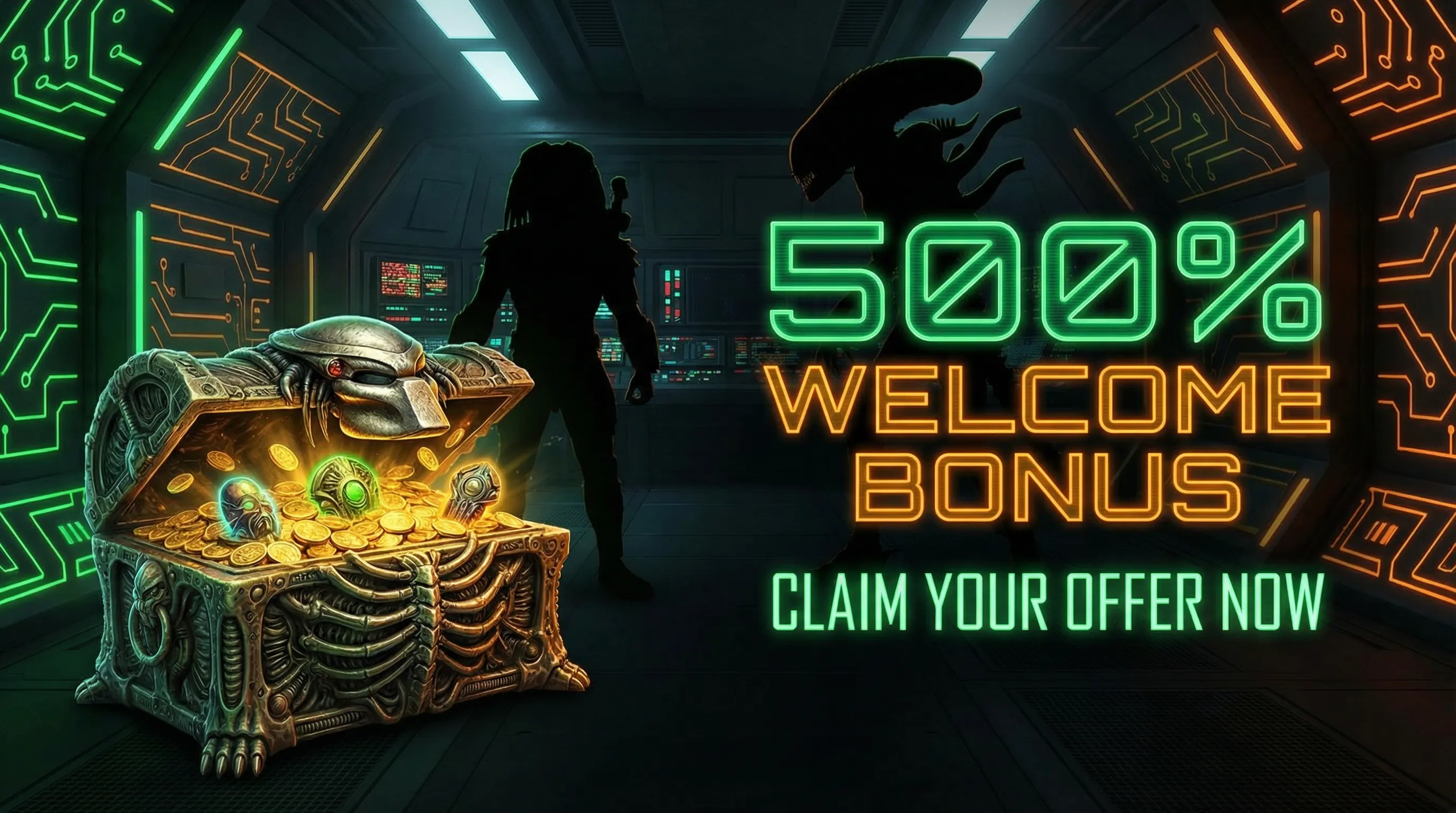 Bônus de Boas-Vindas donaldbet - 500% até R$5000 com baú do tesouro alienígena